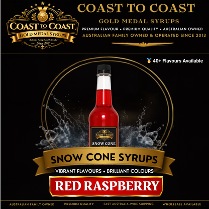 Red Raspberry Snow Cone Syrups 750ml - Coast to Coast Gold Medal Syrups®