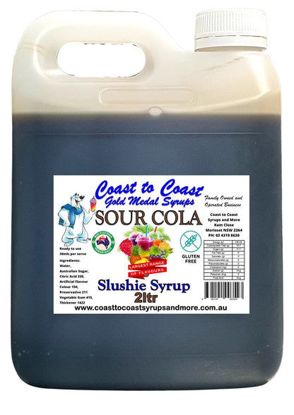 #1s Coast to Coast Gold Medal Syrups®, Sour, 2ltr, Premium Sour Slushie Syrup