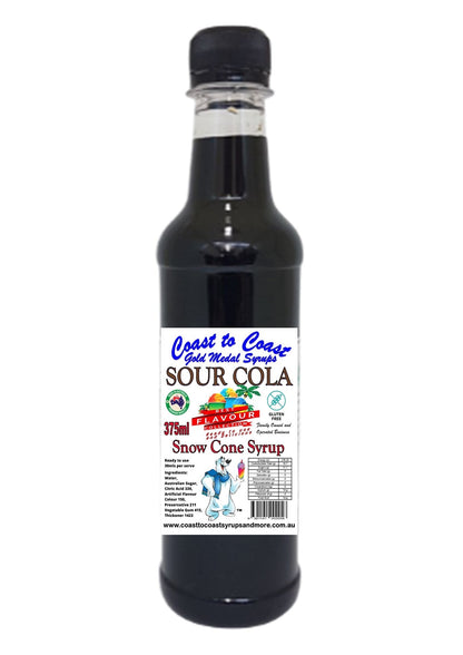 #2 New Sour Range, Coast to Coast Gold Medal Syrups®, 4x375ml Sour Snow Cone Syrups