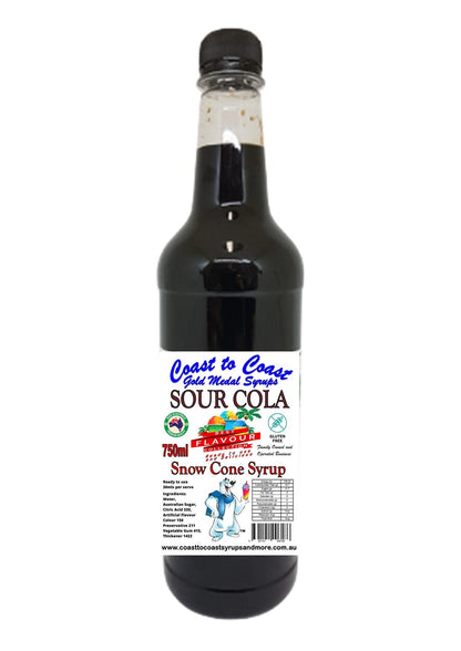 #3 New Sour Range, Coast to Coast Gold Medal Syrups®, 750ml Premium Sour Snow Cone Syrup
