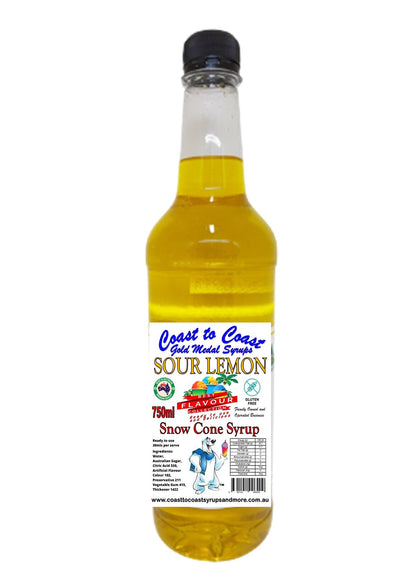 #3 New Sour Range, Coast to Coast Gold Medal Syrups®, 750ml Premium Sour Snow Cone Syrup