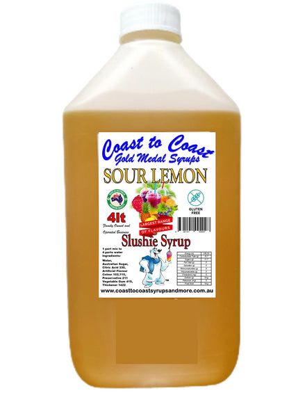 #3s Coast to Coast Gold Medal Syrups®, Sour, 4ltr, Premium Sour Slushie Syrup