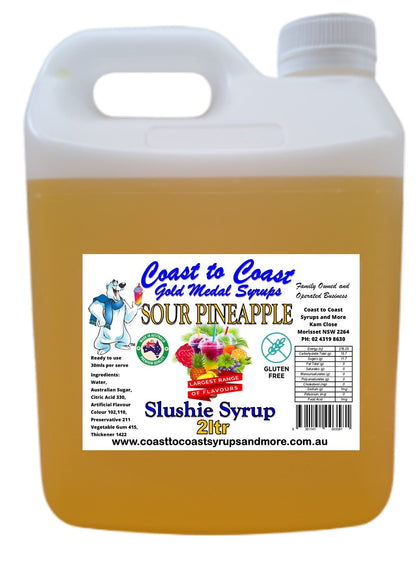 #1s Coast to Coast Gold Medal Syrups®, Sour, 2ltr, Premium Sour Slushie Syrup