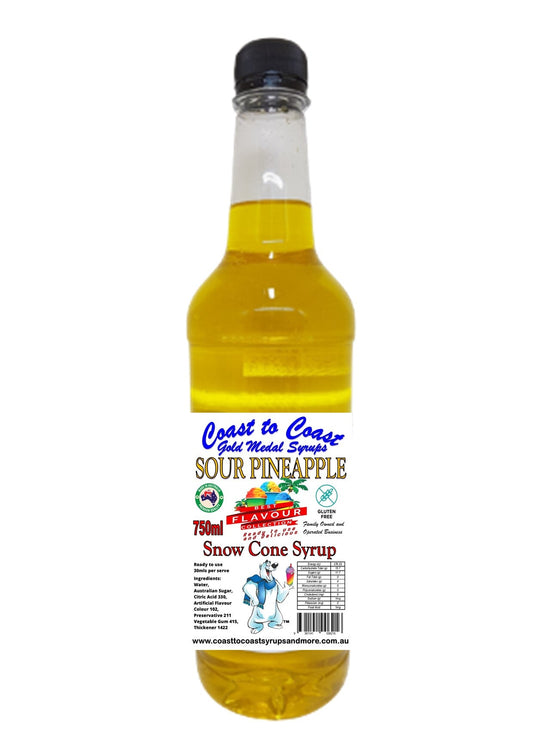 #3 New Sour Range, Coast to Coast Gold Medal Syrups®, 750ml Premium Sour Snow Cone Syrup
