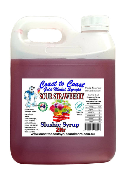#1s Coast to Coast Gold Medal Syrups®, Sour, 2ltr, Premium Sour Slushie Syrup