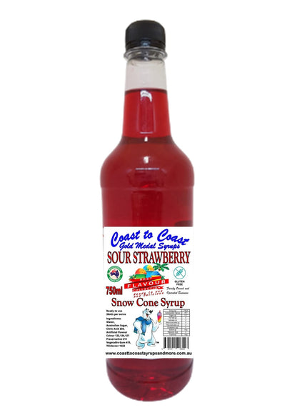 #3 New Sour Range, Coast to Coast Gold Medal Syrups®, 750ml Premium Sour Snow Cone Syrup