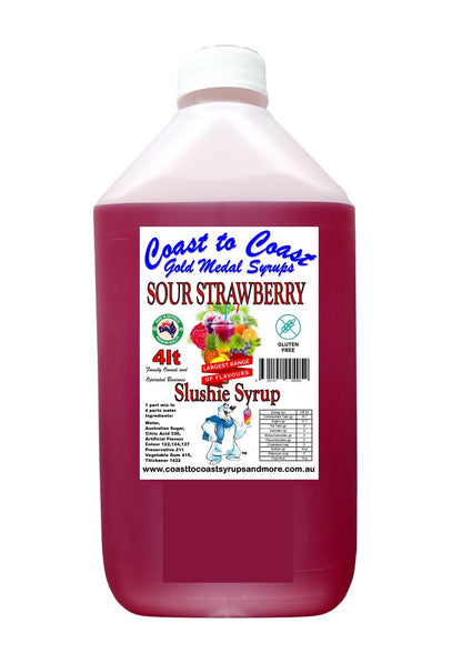 #3s Coast to Coast Gold Medal Syrups®, Sour, 4ltr, Premium Sour Slushie Syrup