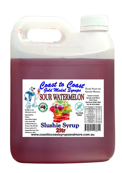 #1s Coast to Coast Gold Medal Syrups®, Sour, 2ltr, Premium Sour Slushie Syrup