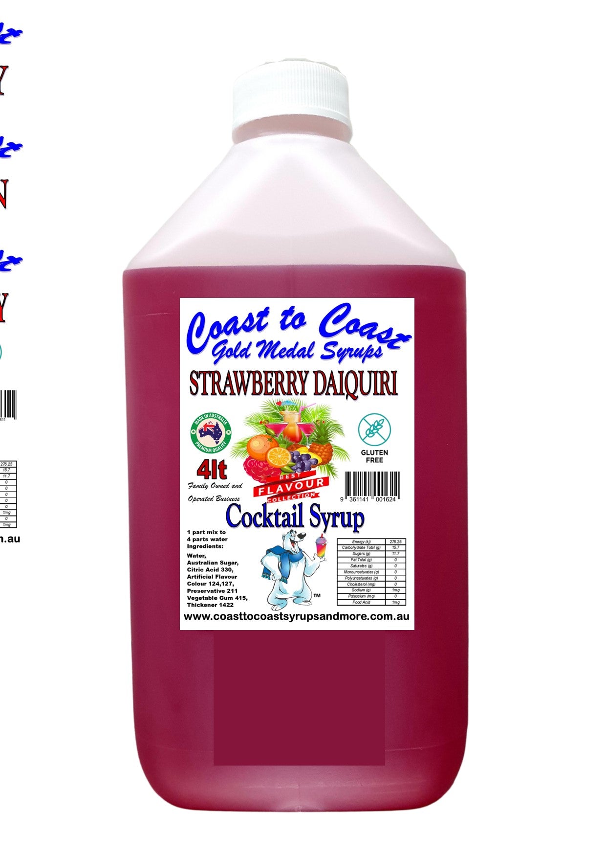 #4 Coast to Coast Gold Medal Syrups®, 4ltr, Premium Cocktail Syrups