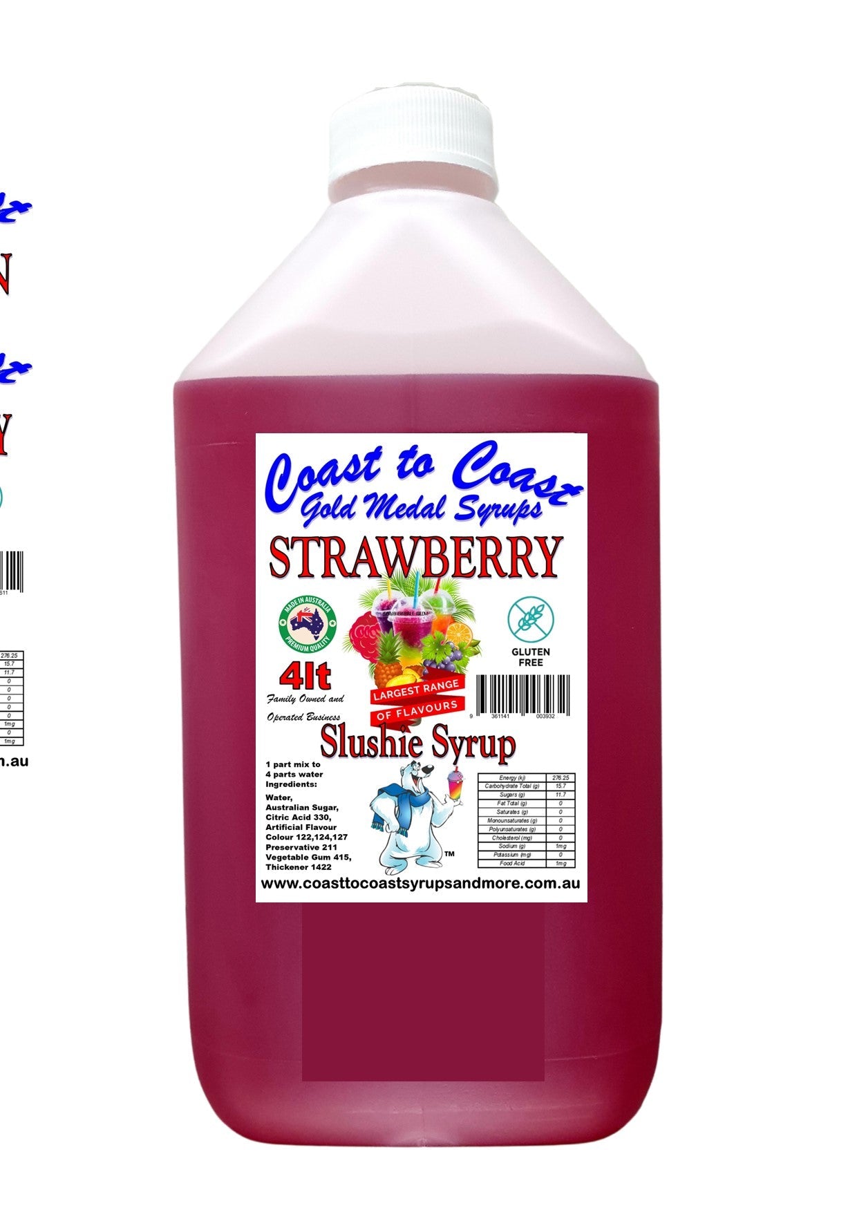 #3 Coast to Coast Gold Medal Syrups®, 4ltr, Premium Slushie Syrup