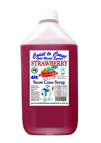 #6 Coast to Coast Gold Medal Syrup®, Premium Snow Cone Syrup 4ltr