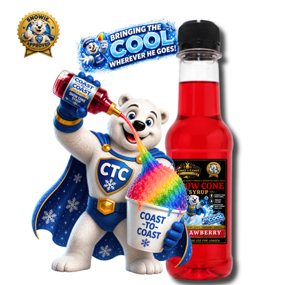 Strawberry Snow Cone Syrups 250ml - Coast to Coast Gold Medal Syrups®