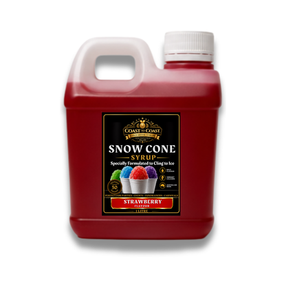 Strawberry Snow Cone Syrups 1ltr - Coast to Coast Gold Medal Syrups®