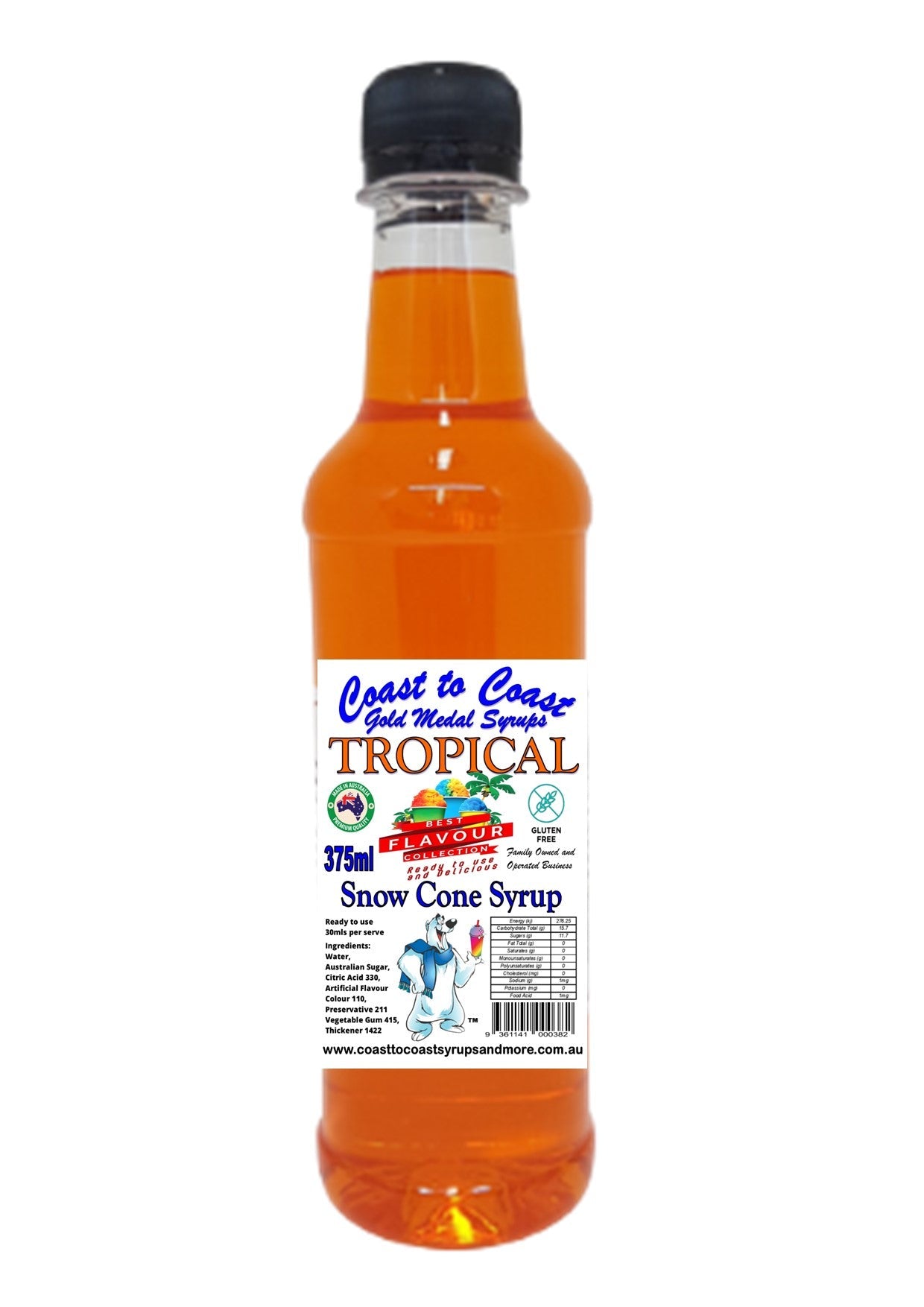 #2 Coast to Coast Gold Medal Syrups®, 375ml Premium Snow Cone Syrups