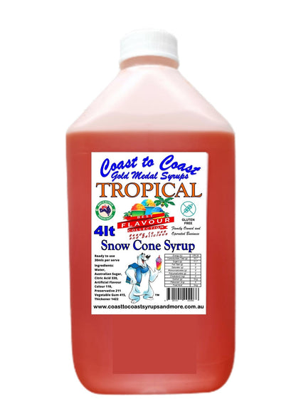 #6 Coast to Coast Gold Medal Syrup®, Premium Snow Cone Syrup 4ltr