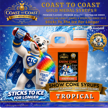 Tropical Snow Cone Syrups 1ltr - Coast to Coast Gold Medal Syrups®