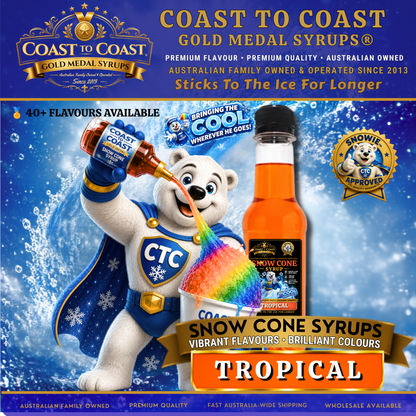 Tropical Snow Cone Syrups 250ml - Coast to Coast Gold Medal Syrups®