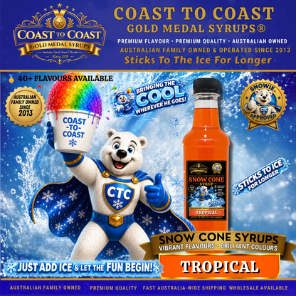 Tropical Snow Cone Syrups 375ml - Coast to Coast Gold Medal Syrups®