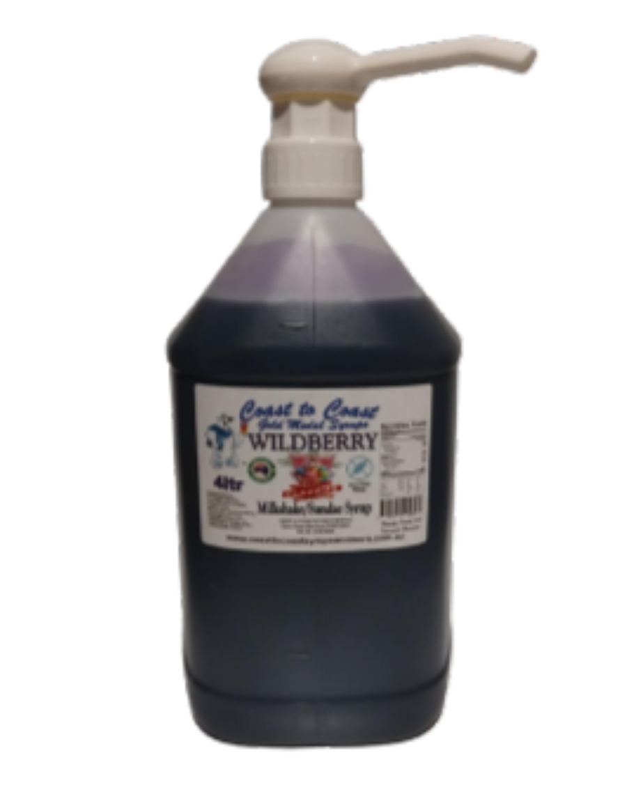 #4 Wildberry, Milkshake/Sundae Toppings 4ltr with pump, Coast to Coast Gold Medal Syrups®