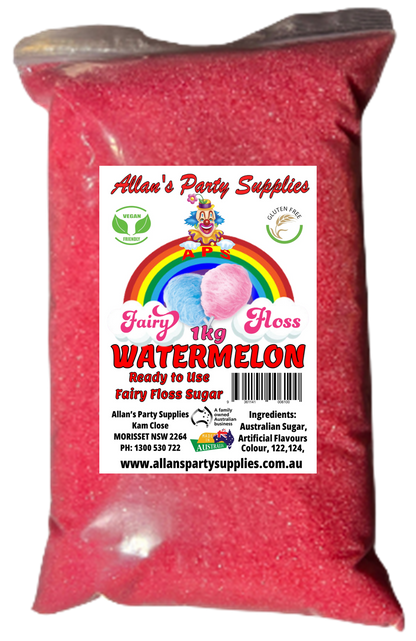 #3 APS, Premium Fairy Floss Sugar, 50 Serves RTU 1kg, Over 35 Plus Flavours