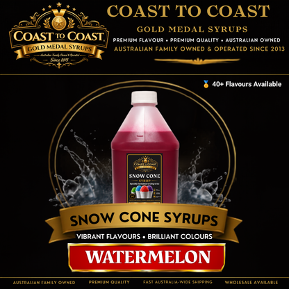 Watermelon Snow Cone Syrups 4ltr - Coast to Coast Gold Medal Syrups®