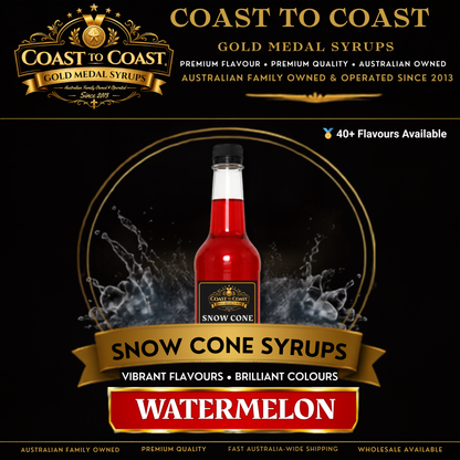 Watermelon Snow Cone Syrups 750ml - Coast to Coast Gold Medal Syrups®