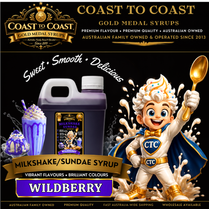 Wildberry, Milkshake/Sundae toppings 1ltr - Coast to Coast Gold Medal Syrups®