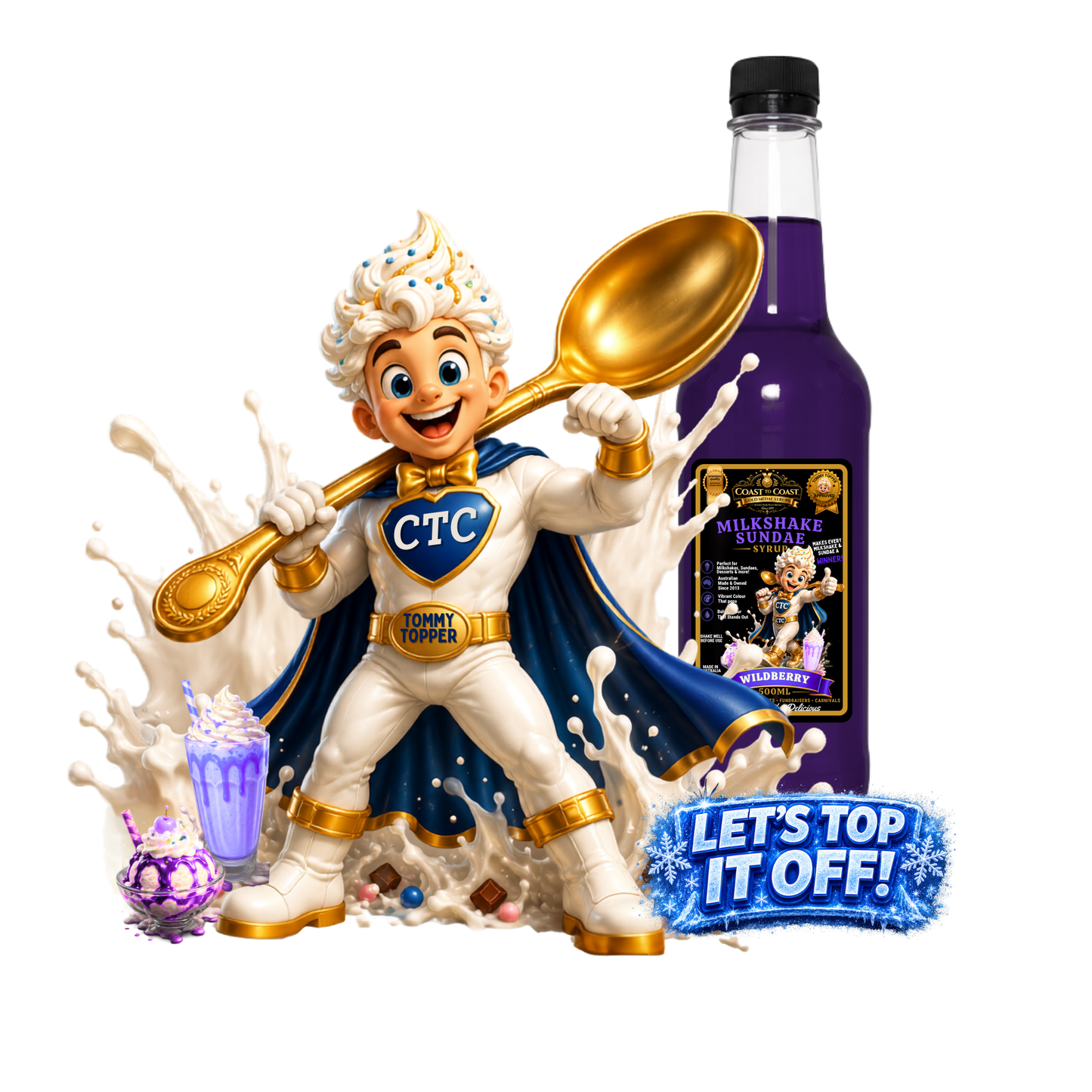 Wildberry, Milkshake/Sundae toppings 500ml - Coast to Coast Gold Medal Syrups®