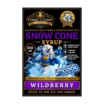 Wildberry Snow Cone Syrups 250ml - Coast to Coast Gold Medal Syrups®