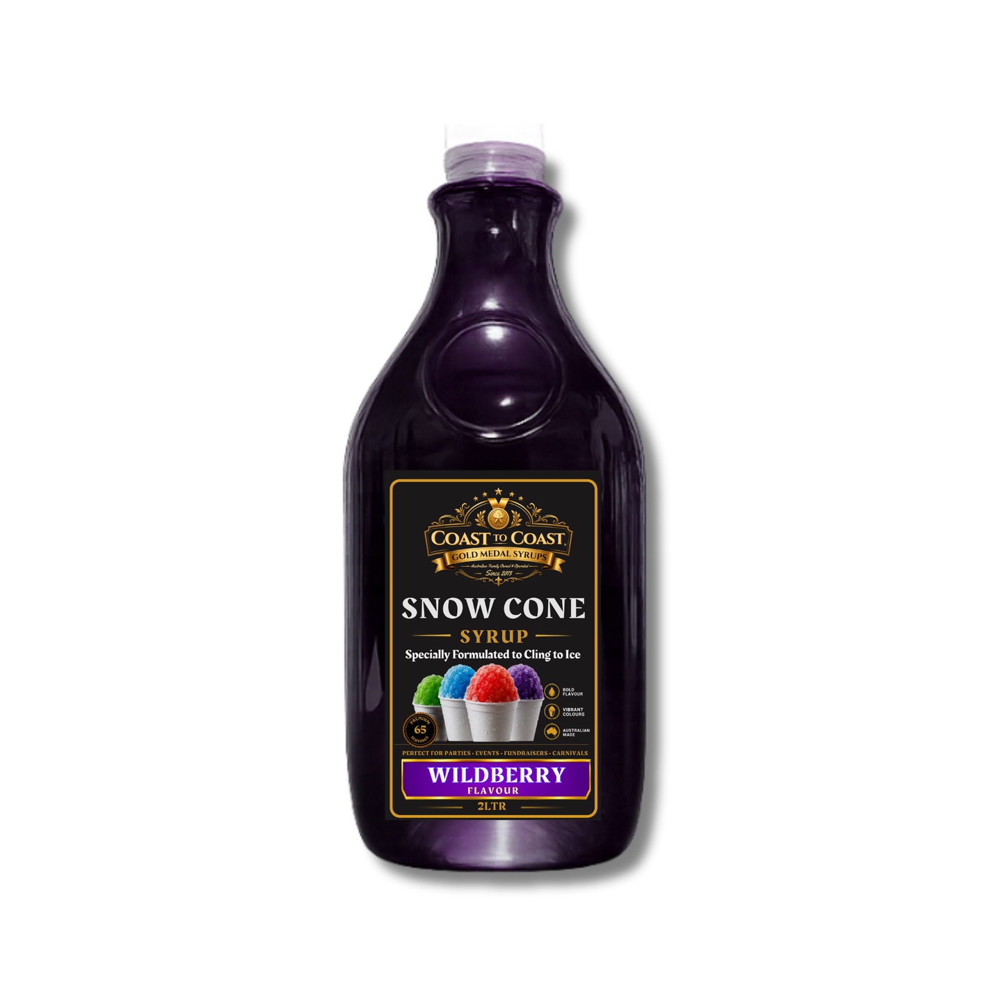 Wildberry Snow Cone Syrups 2ltr - Coast to Coast Gold Medal Syrups®