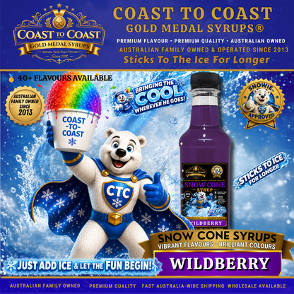 Wildberry Snow Cone Syrups 375ml - Coast to Coast Gold Medal Syrups®