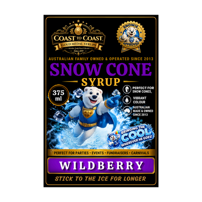 Wildberry Snow Cone Syrups 375ml - Coast to Coast Gold Medal Syrups®