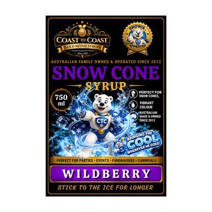 Wildberry Snow Cone Syrups 750ml - Coast to Coast Gold Medal Syrups®