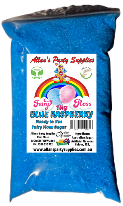#3 APS, Premium Fairy Floss Sugar, 50 Serves RTU 1kg, Over 35 Plus Flavours