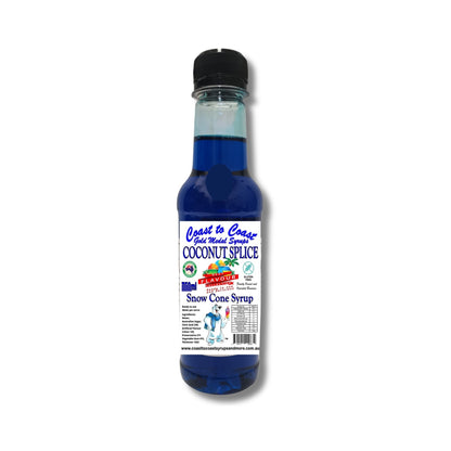 1.Coconut Splice Snow Cone Syrup 250ml – Premium Ice Syrup | Coast to Coast Gold Medal Syrups®