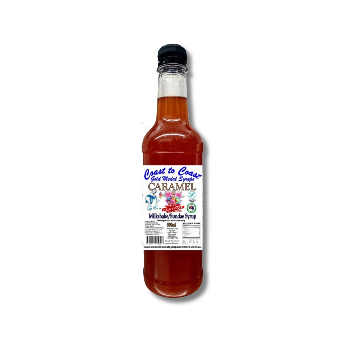 #1 Caramel, Milkshake/Sundae toppings 500ml, Coast to Coast Gold Medal Syrups®