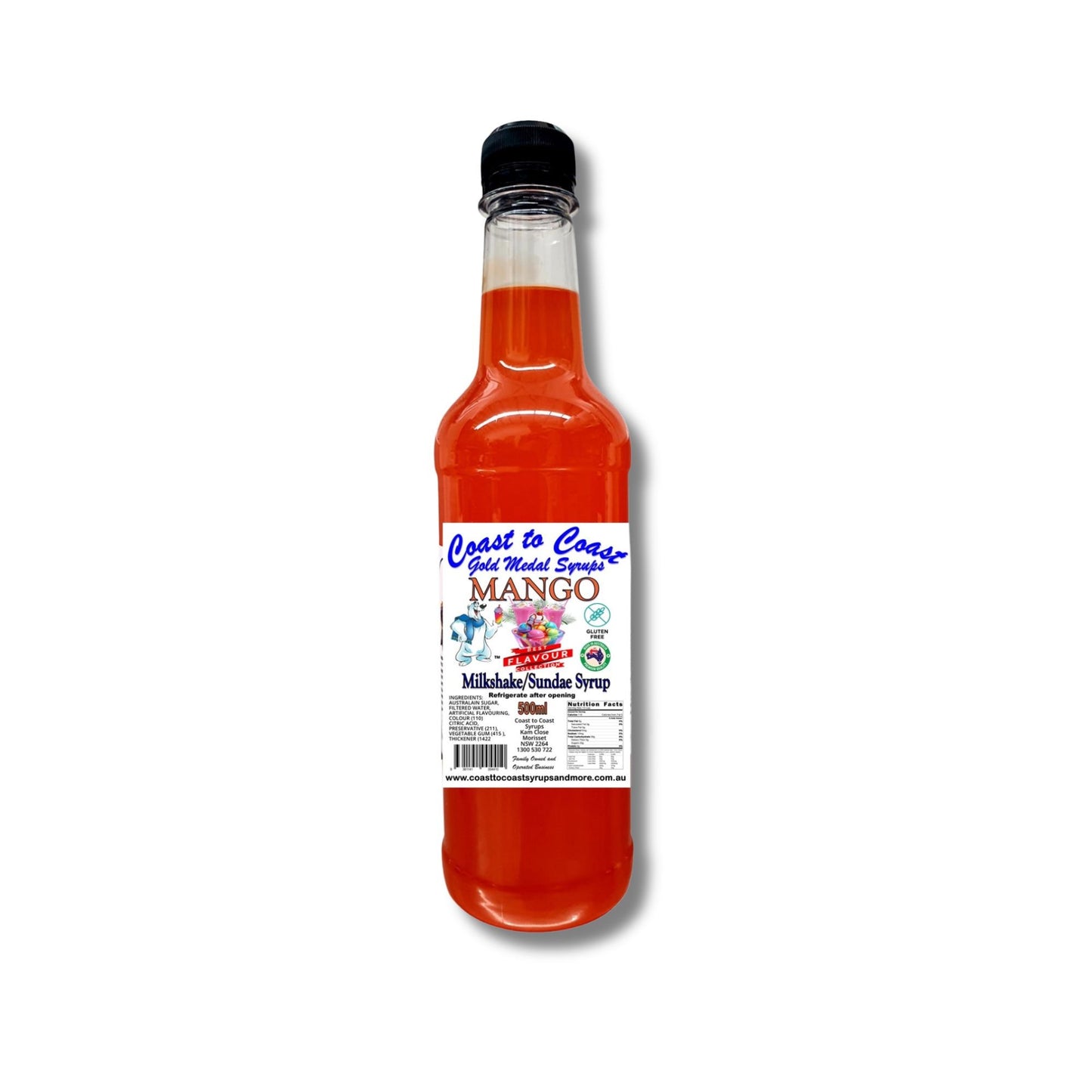 #1 Mango, Milkshake/Sundae toppings 500ml, Coast to Coast Gold Medal Syrups®