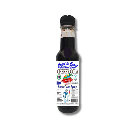 1.Cherry Cola Snow Cone Syrup 250ml – Premium Ice Syrup | Coast to Coast Gold Medal Syrups®