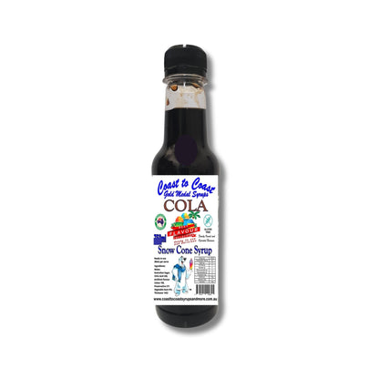 1.Cola Snow Cone Syrup 250ml – Premium Ice Syrup | Coast to Coast Gold Medal Syrups®