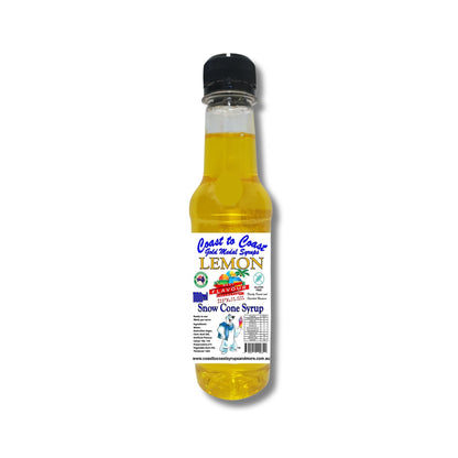 1.Lemon Snow Cone Syrup 250ml – Premium Ice Syrup | Coast to Coast Gold Medal Syrups®