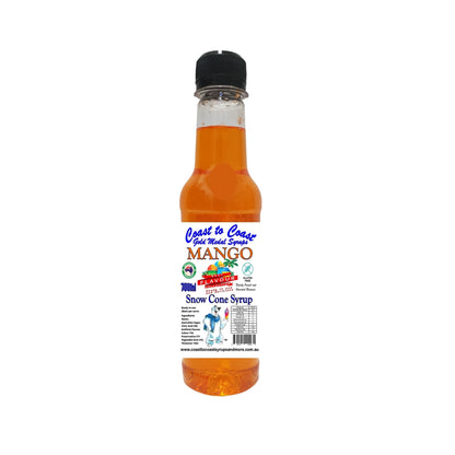 1.Mango Snow Cone Syrup 250ml – Premium Ice Syrup | Coast to Coast Gold Medal Syrups®