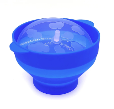 #6 APS, High Quality Microwave Popcorn Bowl Bucket Silicone DIY Popcorn Maker with Lid