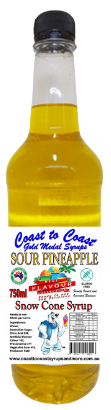 #3 New Sour Range, Coast to Coast Gold Medal Syrups®, 750ml Premium Sour Snow Cone Syrup